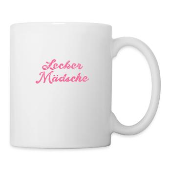 lecker mädsche,mädchen,köln,typo,schrift - Tasse - Weiß - Rechts