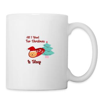 Alles, was ich mir zu Weihnachten wünsche, ist Schlaf - Tasse - Weiß - Rechts