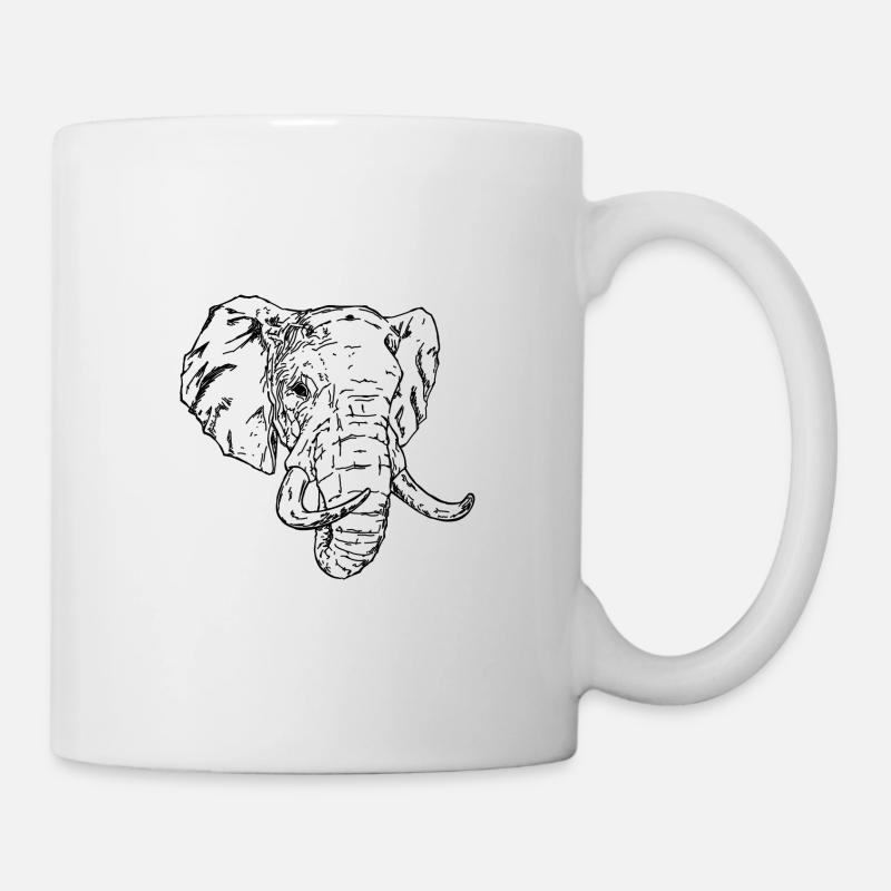 Éléphant - Mug blanc - blanc