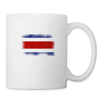 Costa Rica Flag Used Look Flag Vintage Home - Mug - white - Right