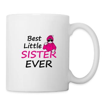 Beste kleine Schwester aller Zeiten - Tasse - Weiß - Rechts