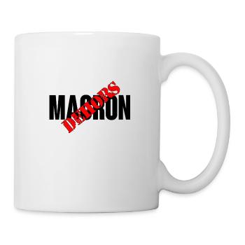 Macron dehors - Mug blanc - blanc - Droite