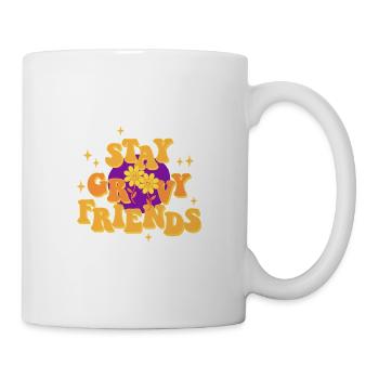 Stay Groovy Blumen Disco Funky - Tasse - Weiß - Rechts
