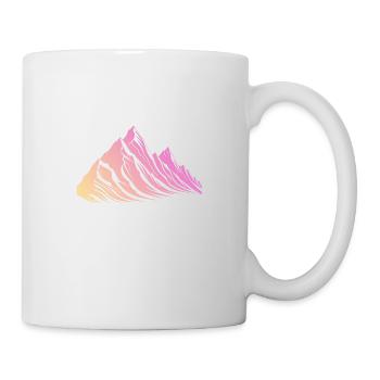 Berge Wandern Symbol - Tasse - Weiß - Rechts