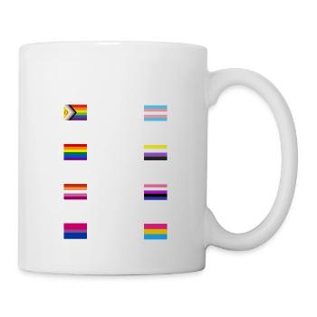 LGBTQ Pride Flags - Mug - white - Right