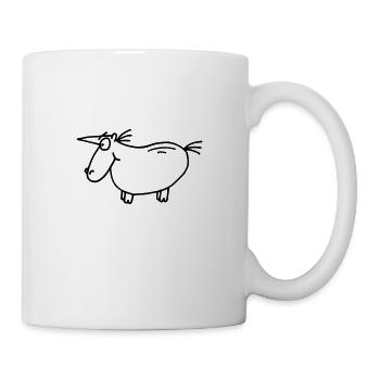 thick unicorn sketch - Mug - white - Right