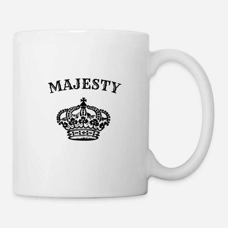 Majesté couronne reine roi majesté - Mug blanc - blanc