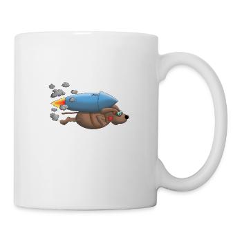 Raketen Hund - Tasse - Weiß - Rechts