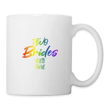 two brides are better than one - Mug - white - Right