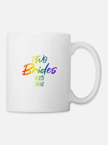 deux mariées valent mieux qu'une - Mug blanc - blanc