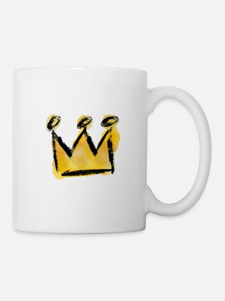 Krone Zeichnung Wasserfarben - Tasse - Weiß