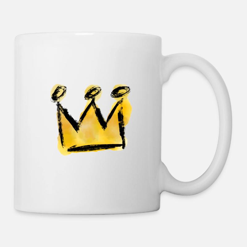 Krone Zeichnung Wasserfarben - Tasse - Weiß