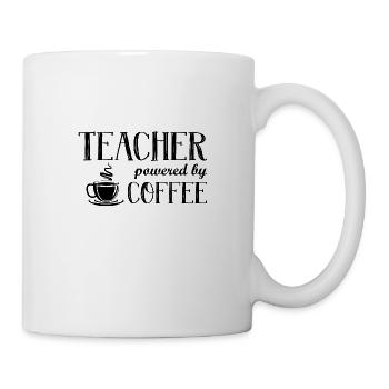 Teacher powered by coffee Geschenk Professor - Mug blanc - blanc - Droite