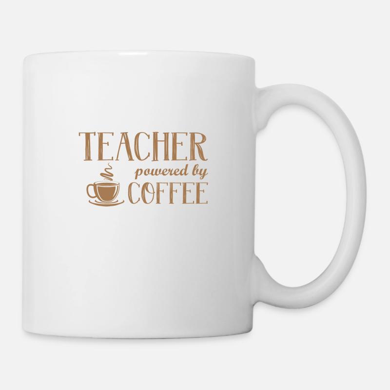 Teacher powered by coffee Geschenk Professor - Mug blanc - blanc