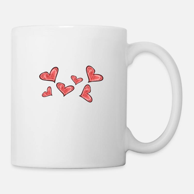 Herzen Herz - Tasse - Weiß