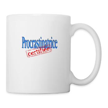 Procrastinatrice certifiée - Mug blanc - blanc - Droite