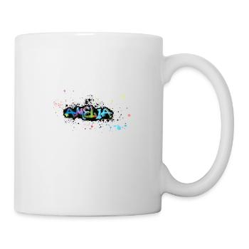 Amelia ,flowers,flower wreath,floral,graffiti - Mug - white - Right