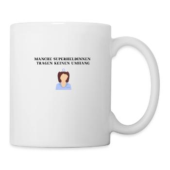 Krankenschwester Superheldin lustig Geschenkidee - Tasse - Weiß - Rechts