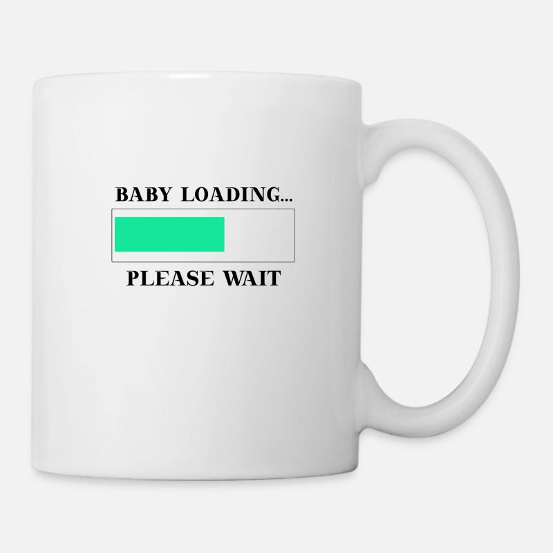 Chargement de bébé enceinte s’il vous plaît attendre idée cadeau - Mug blanc - blanc