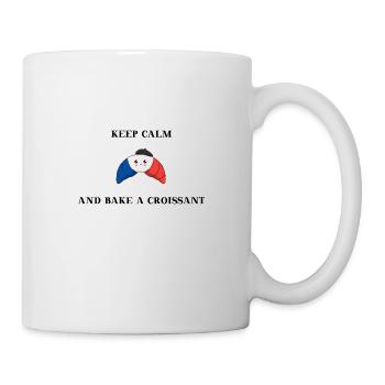 France Keep calm and croissant funny gift - Mug - white - Right