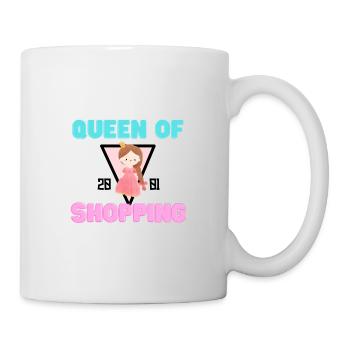 Queen of Shopping - Tasse - Weiß - Rechts