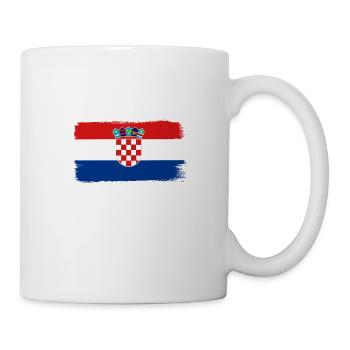 Croatie Drapeau Mer Adriatique Zagreb Drapeau croate - Mug blanc - blanc - Droite
