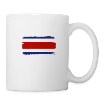 Costa Rica Flag Used Look Flag Vintage Home - Mug - white - Right