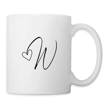 Lettre W Lettre-W Calligraphie - Mug blanc - blanc - Droite