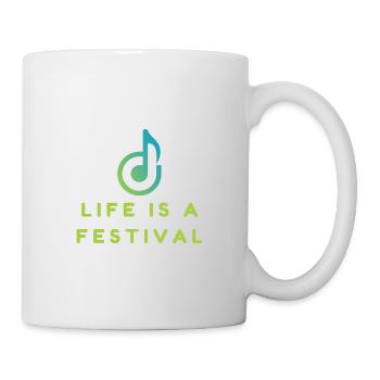 Das Leben ist ein Fest - Tasse - Weiß - Rechts