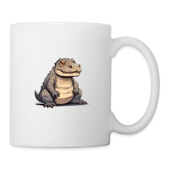 Krokodil Geschenkidee - Tasse - Weiß - Rechts