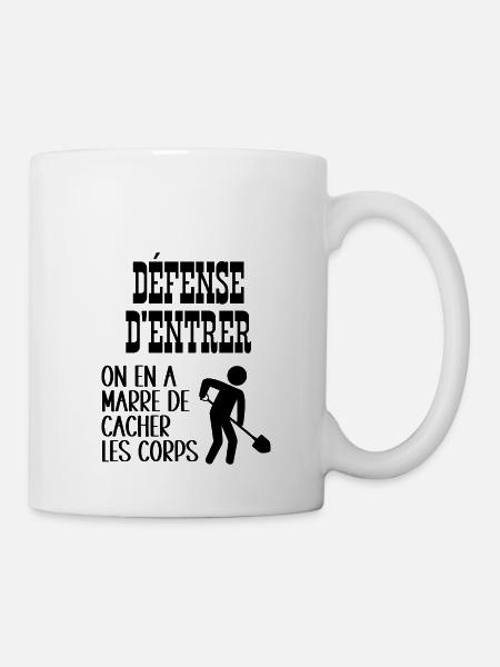 défense d'entrer - Mug blanc - blanc