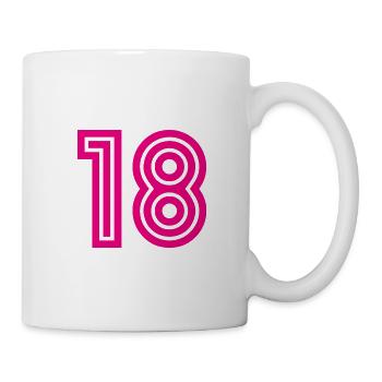 18. 18 YEARS OLD. 18th ANNIVERSARY. BIRTHDAY 18 YEARS. - Mug - white - Right