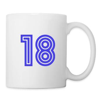 18. 18 YEARS OLD. 18th ANNIVERSARY. BIRTHDAY 18 YEARS. - Mug - white - Right