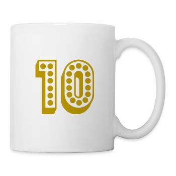 10. 10 YEARS. 10th ANNIVERSARY. 10 YEAR ANNIVERSARY. - Mug - white - Right