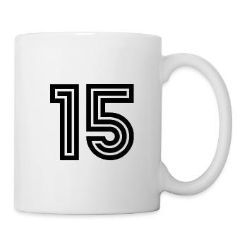 15. 15 ANS. 15e ANNIVERSAIRE. ANNIVERSAIRE 15 ANS. - Mug blanc - blanc - Droite