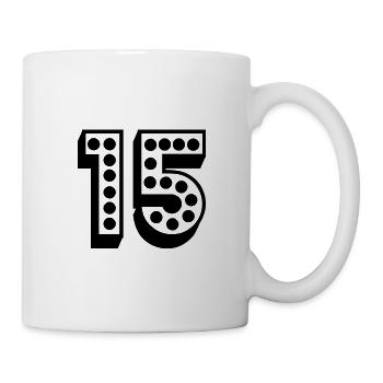 15. 15 ANS. 15e ANNIVERSAIRE. ANNIVERSAIRE 15 ANS. - Mug blanc - blanc - Droite