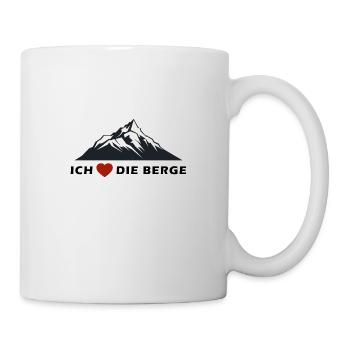 Ich liebe die Berge - Tasse - Weiß - Rechts