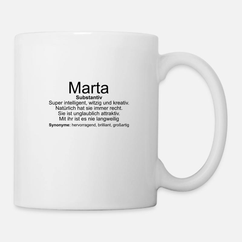 Name Definition Marta - Tasse - Weiß