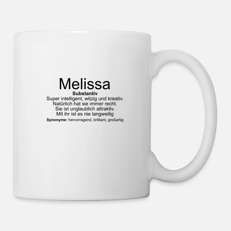 Name Definition Melissa - Tasse - Weiß