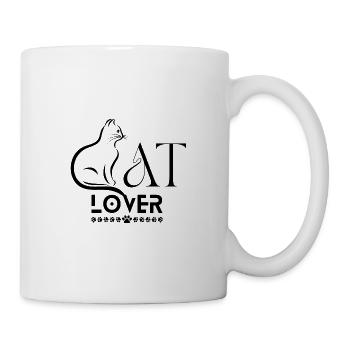 Cat lover black - Mug - white - Right