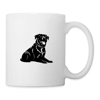 Rottweiler Hund Symbol - Tasse - Weiß - Rechts