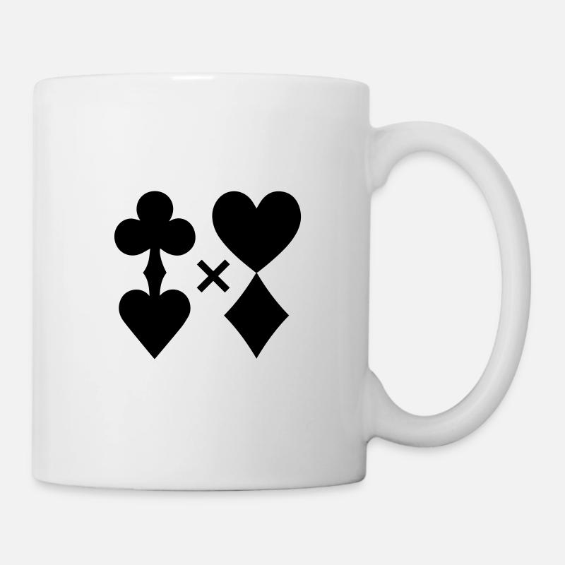 Minimalistisches Karten-Design | Einfarbig Schwarz - Tasse - Weiß