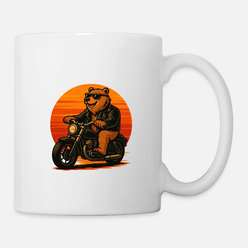 Biker Bear - Mug - white