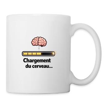 Chargement du cerveau en progression - Mug blanc - blanc - Droite