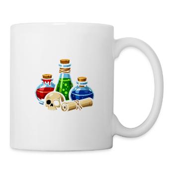 Alchemistische Trankgläser Schädel-Szene - Tasse - Weiß - Rechts