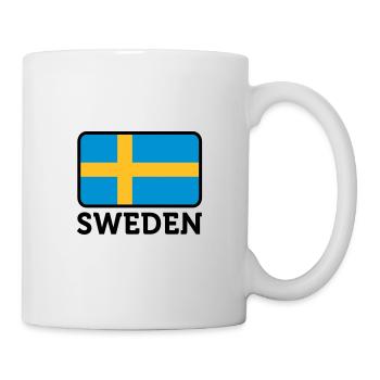 Nationalflagge von Schweden - Tasse - Weiß - Rechts
