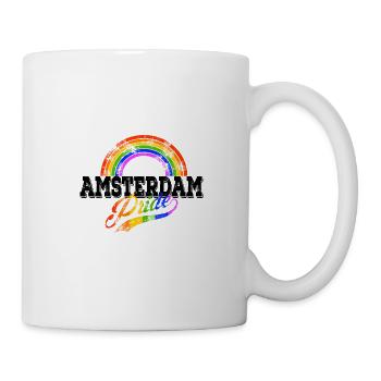 Amsterdam GAy Pride LGBT arc-en-ciel CSD - Mug blanc - blanc - Droite