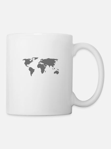 world map - Tasse - Weiß