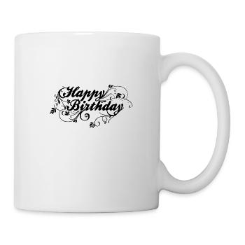 Happy Birthday - Tasse - Weiß - Rechts