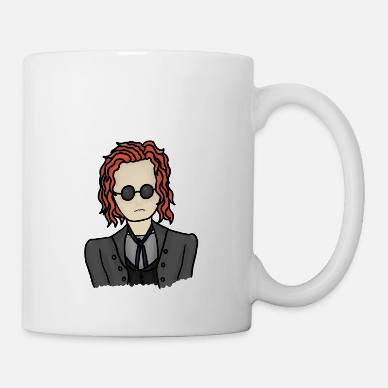 Figure with sunglasses from a book - Mug - white